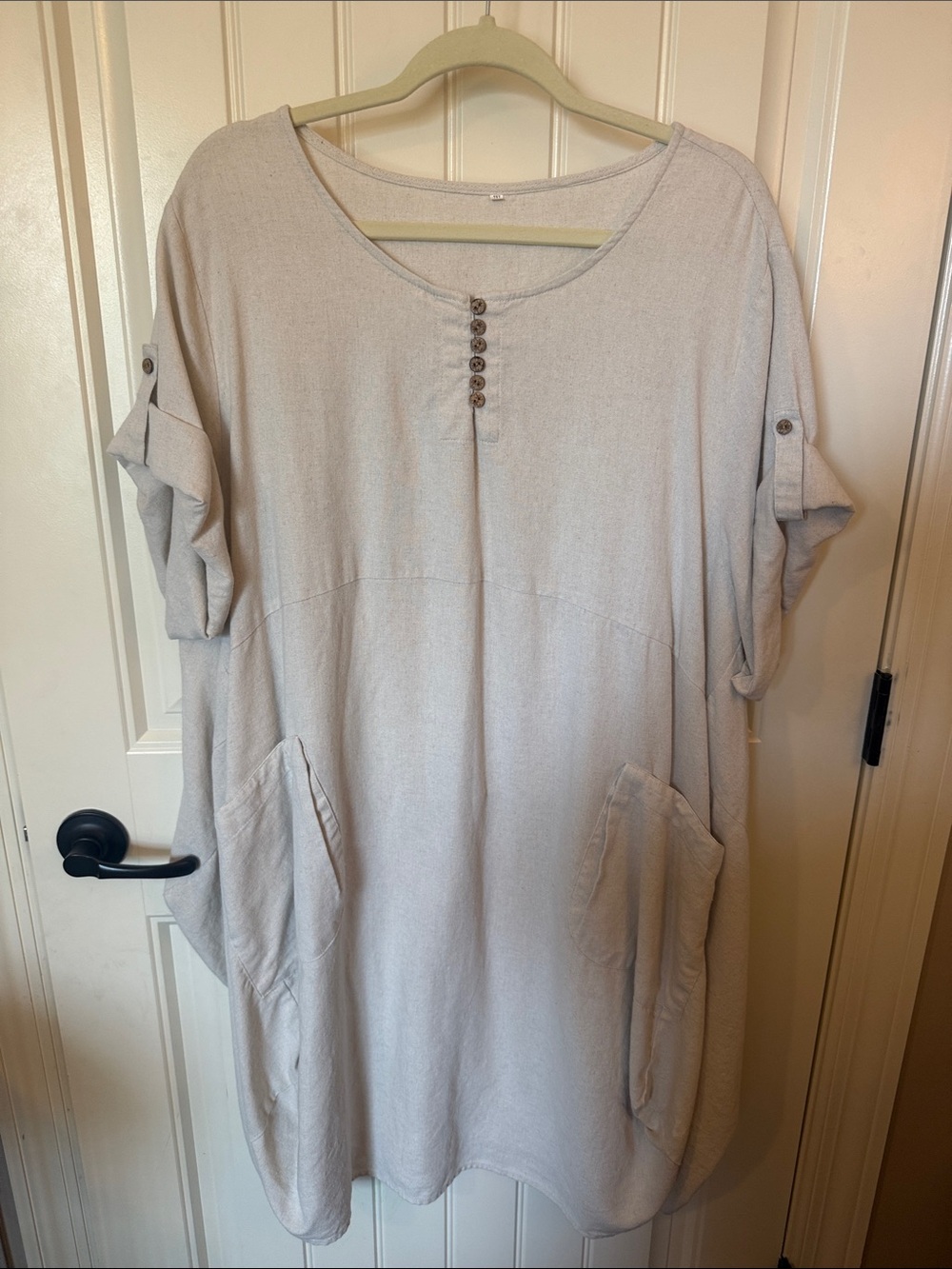 Light Gray Casual Pocket Tunic Dress